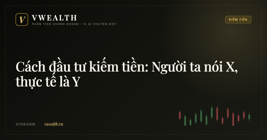 Cách đầu tư kiếm tiền: Người ta nói X, thực tế là Y