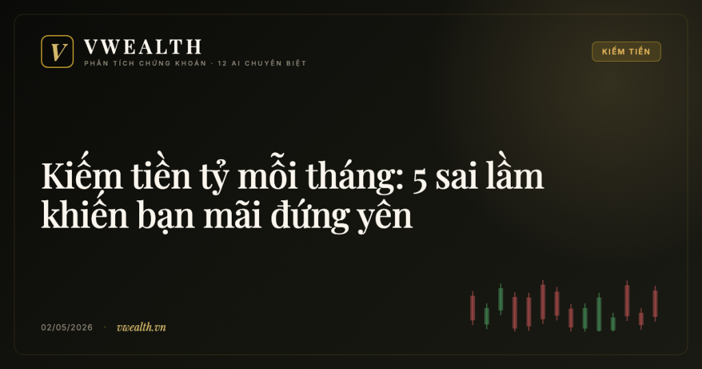 Kiếm tiền tỷ mỗi tháng: 5 sai lầm khiến bạn mãi đứng yên