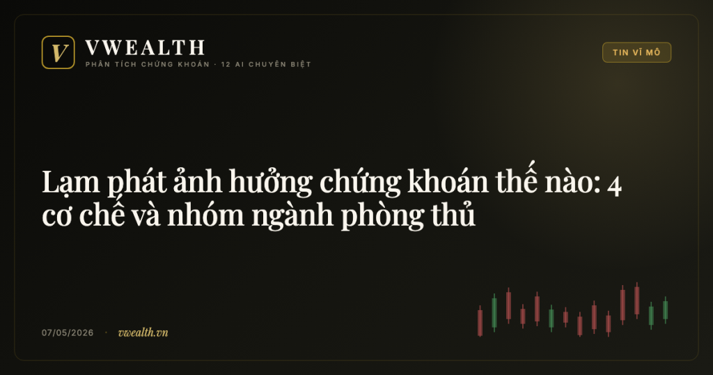 Lạm phát ảnh hưởng chứng khoán thế nào: 4 cơ chế và nhóm ngành phòng thủ