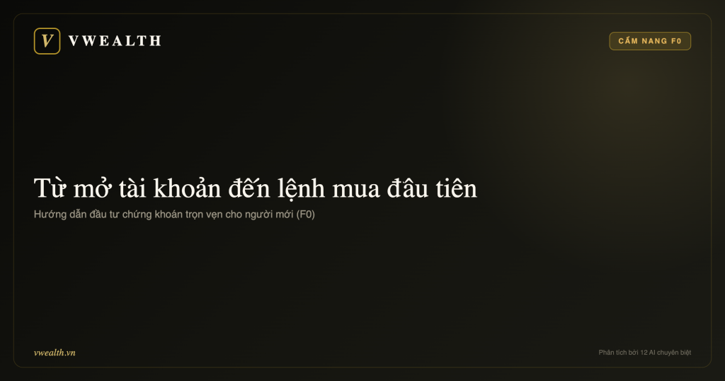 Cẩm nang F0: Từ mở tài khoản chứng khoán đến lệnh mua đầu tiên