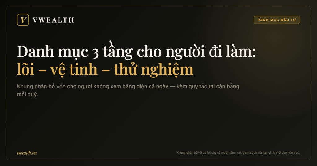 Danh mục 3 tầng cho người đi làm: lõi – vệ tinh – thử nghiệm