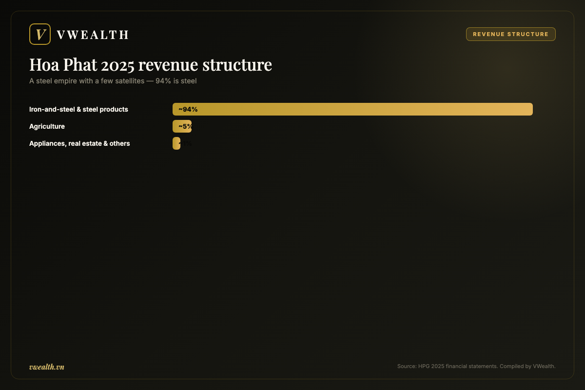Hoa Phat 2025 revenue structure by field