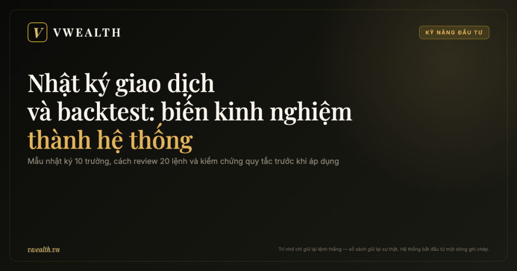 Nhật ký giao dịch và backtest: biến kinh nghiệm rời rạc thành hệ thống