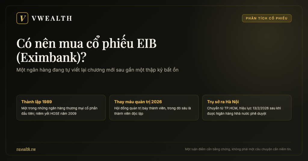 Có nên mua cổ phiếu EIB (Eximbank)? Phân tích toàn diện 2026