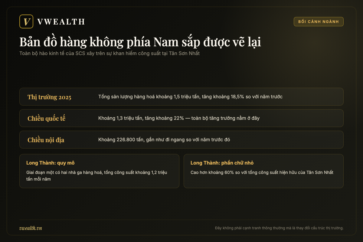 Bối cảnh ngành hàng hoá hàng không Việt Nam và nguồn cung công suất mới từ sân bay Long Thành