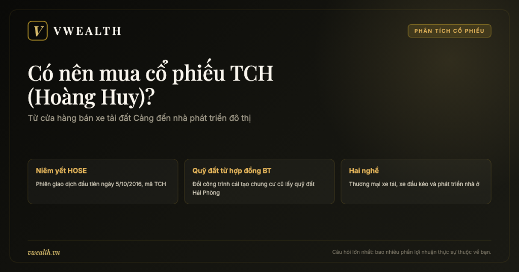 Có nên mua cổ phiếu TCH (Hoàng Huy)? Phân tích toàn diện 2026
