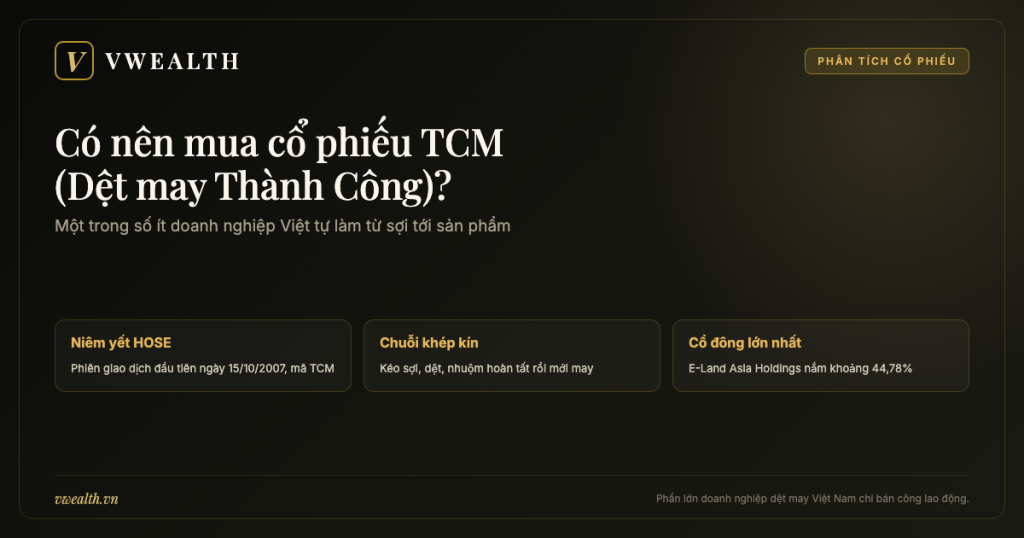 Có nên mua cổ phiếu TCM (Dệt may Thành Công)? 2026
