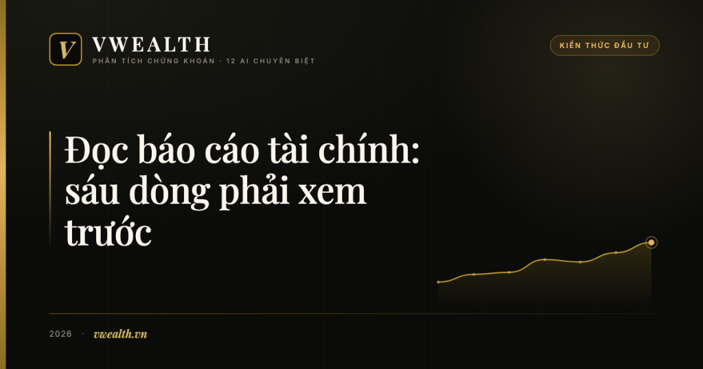Đọc báo cáo tài chính để đầu tư chứng khoán: sáu dòng phải xem trước